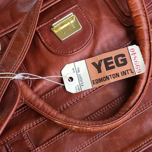 Vintage 60s 70s Carry On Bag Attaché - Picture 9 of 10